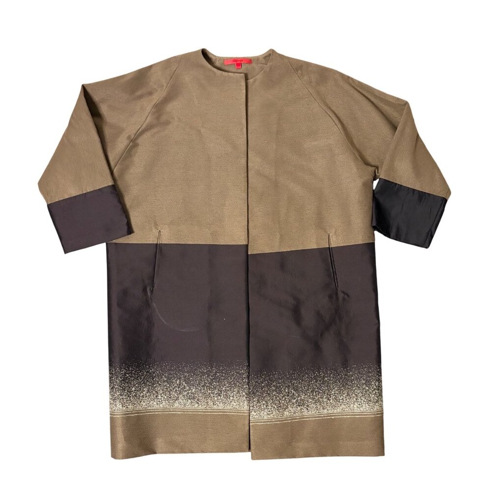 $2000 Ronaldus Shamask OS M L XL Jacket Lagenlook Brown Pockets Topper Eskandar